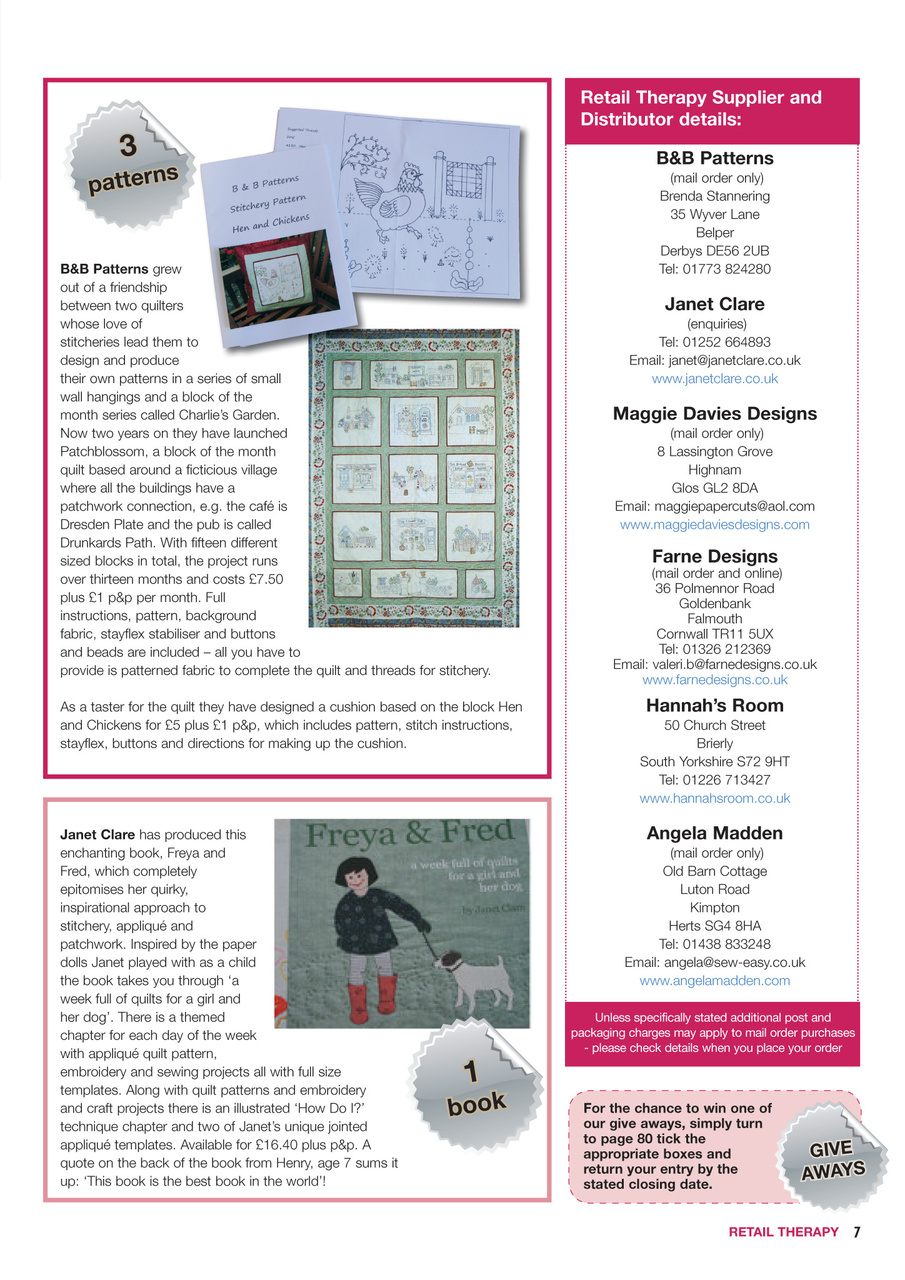 Patchwork and Quilting Preview Pages