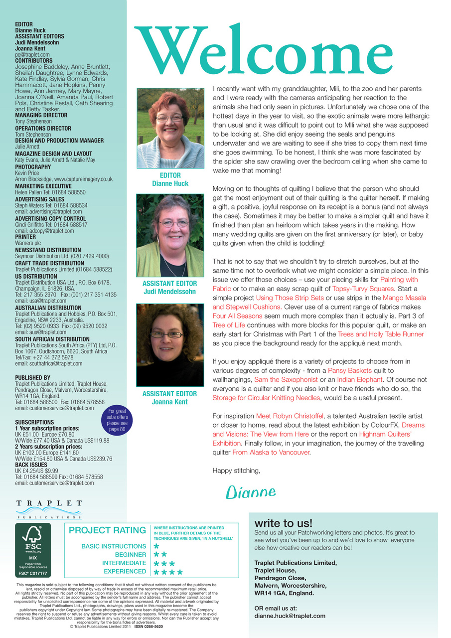 Patchwork and Quilting Preview Pages