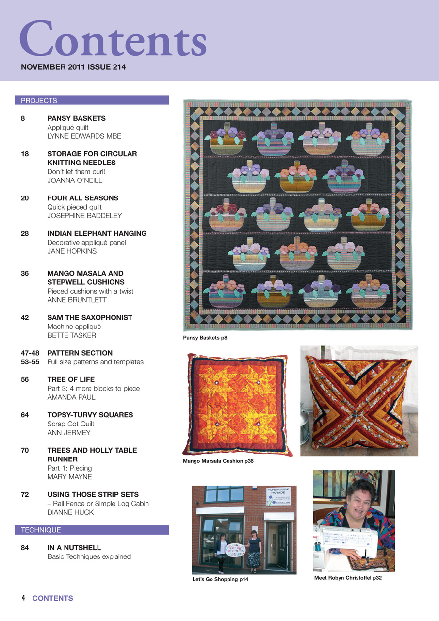 Patchwork and Quilting Preview Pages