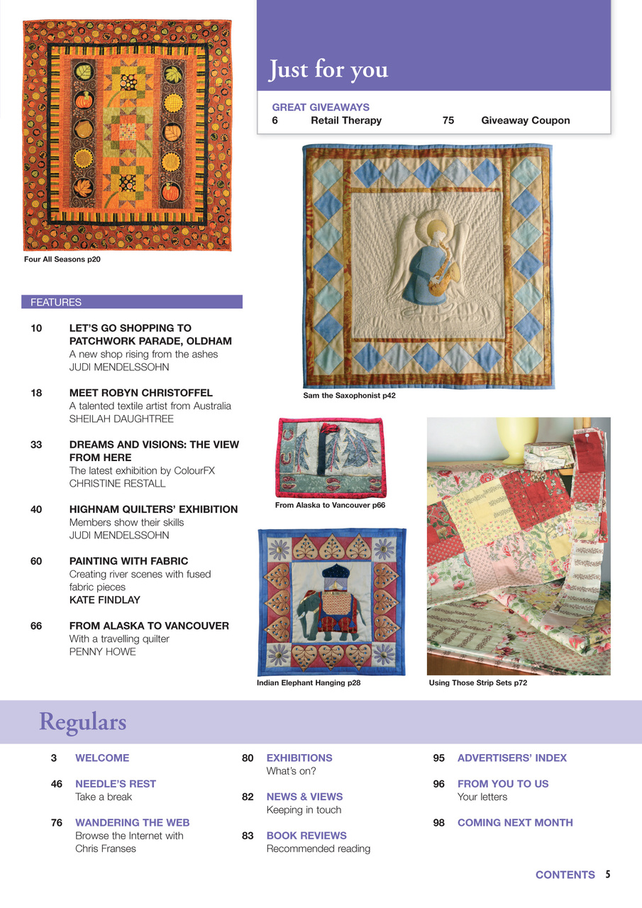 Patchwork and Quilting Preview Pages