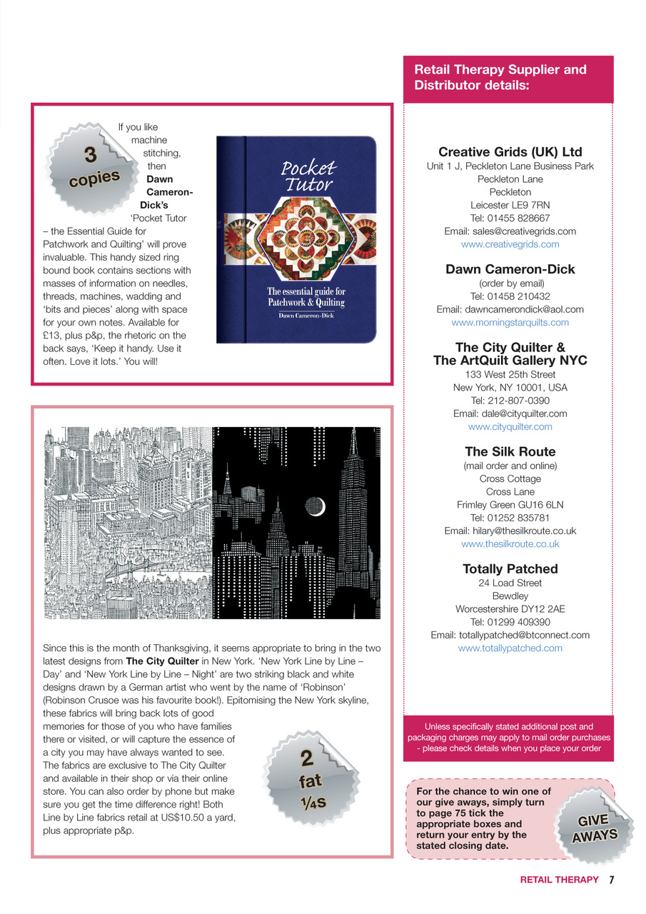 Patchwork and Quilting Preview Pages