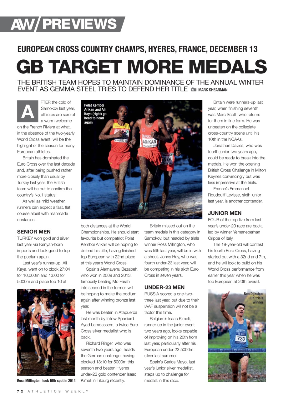 AW – Athletics Weekly Magazine Preview Pages