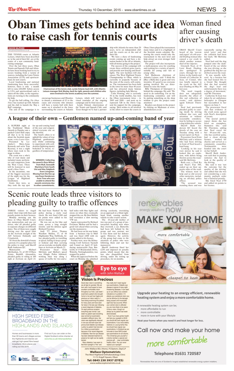 The Oban Times & Lochaber Times Preview Pages