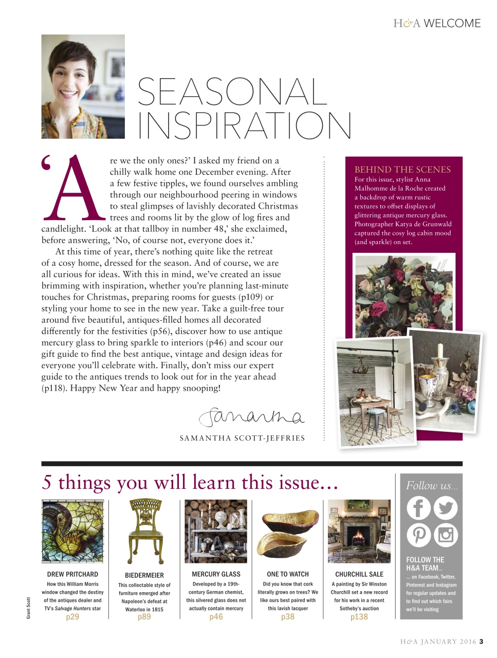 Homes & Antiques Magazine Preview Pages