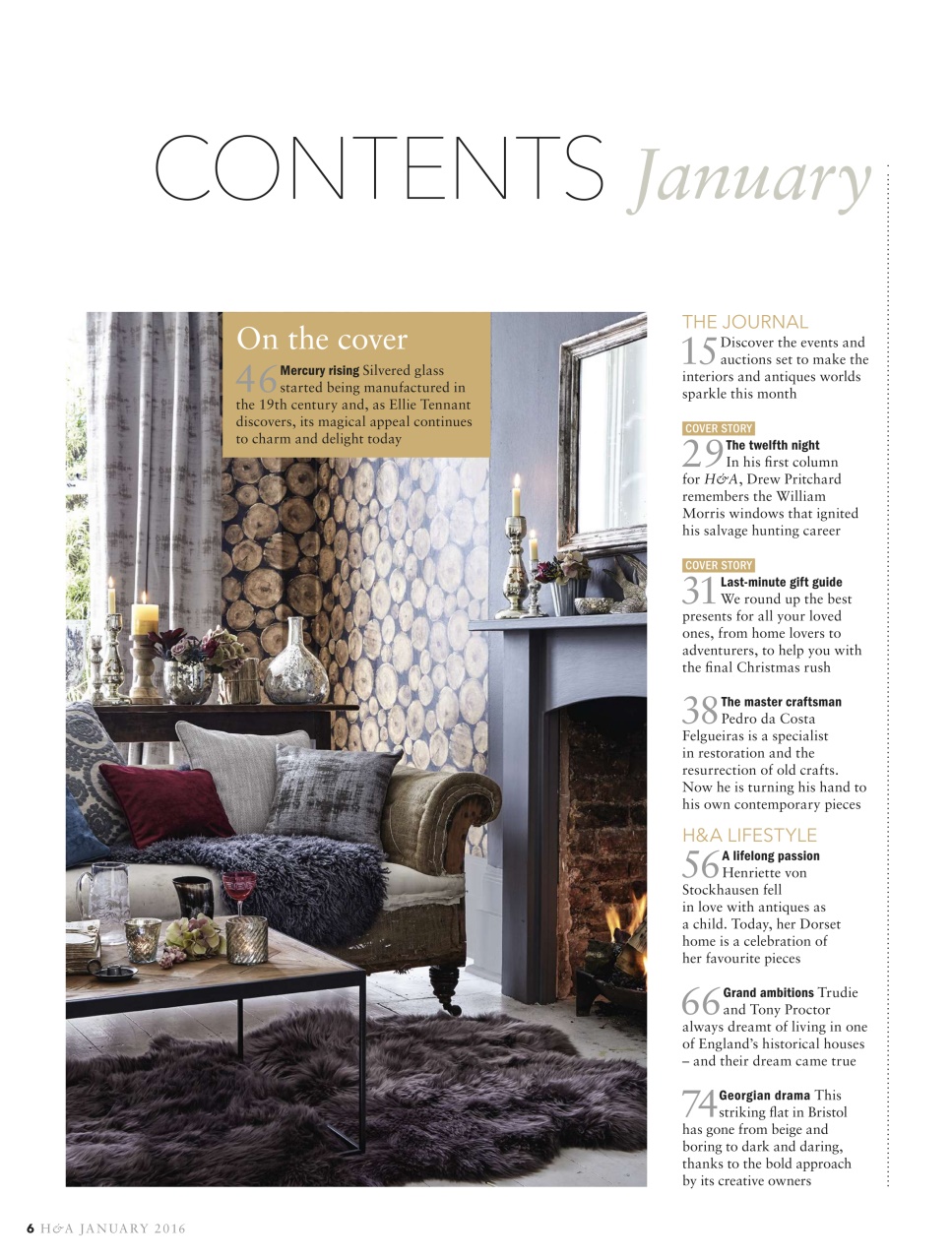 Homes & Antiques Magazine Preview Pages
