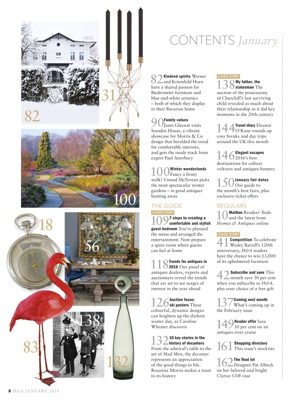 Homes & Antiques Magazine Preview Pages