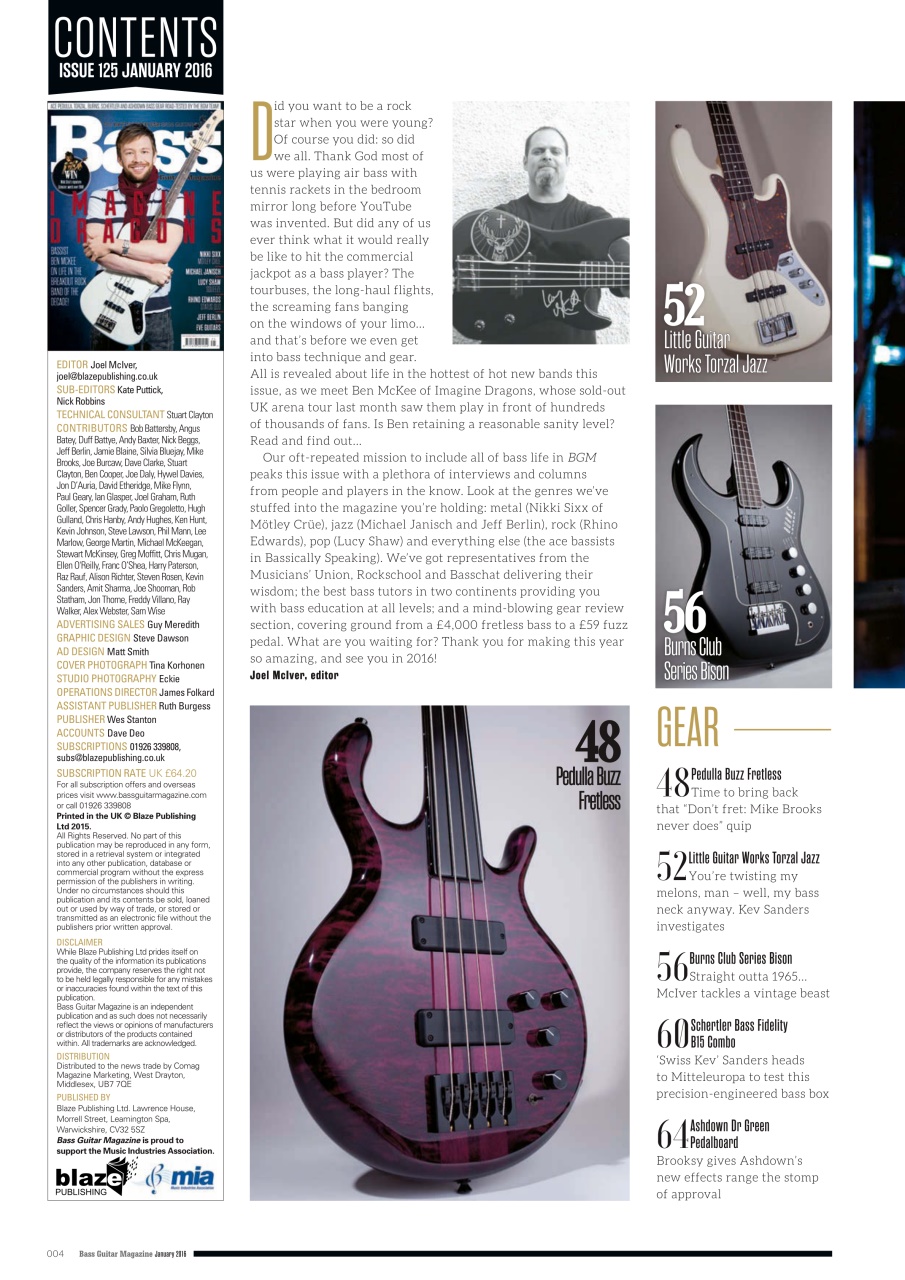 Bass Player UK Preview Pages