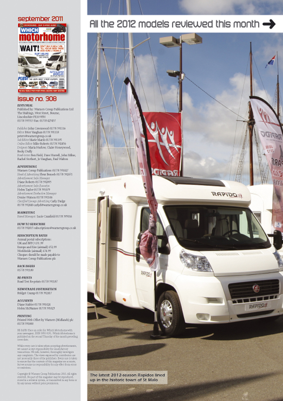 What Motorhome magazine Preview Pages