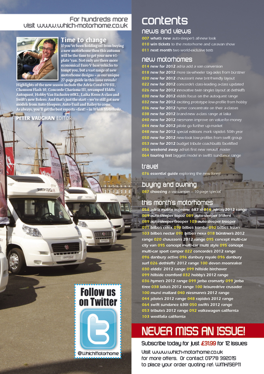 What Motorhome magazine Preview Pages