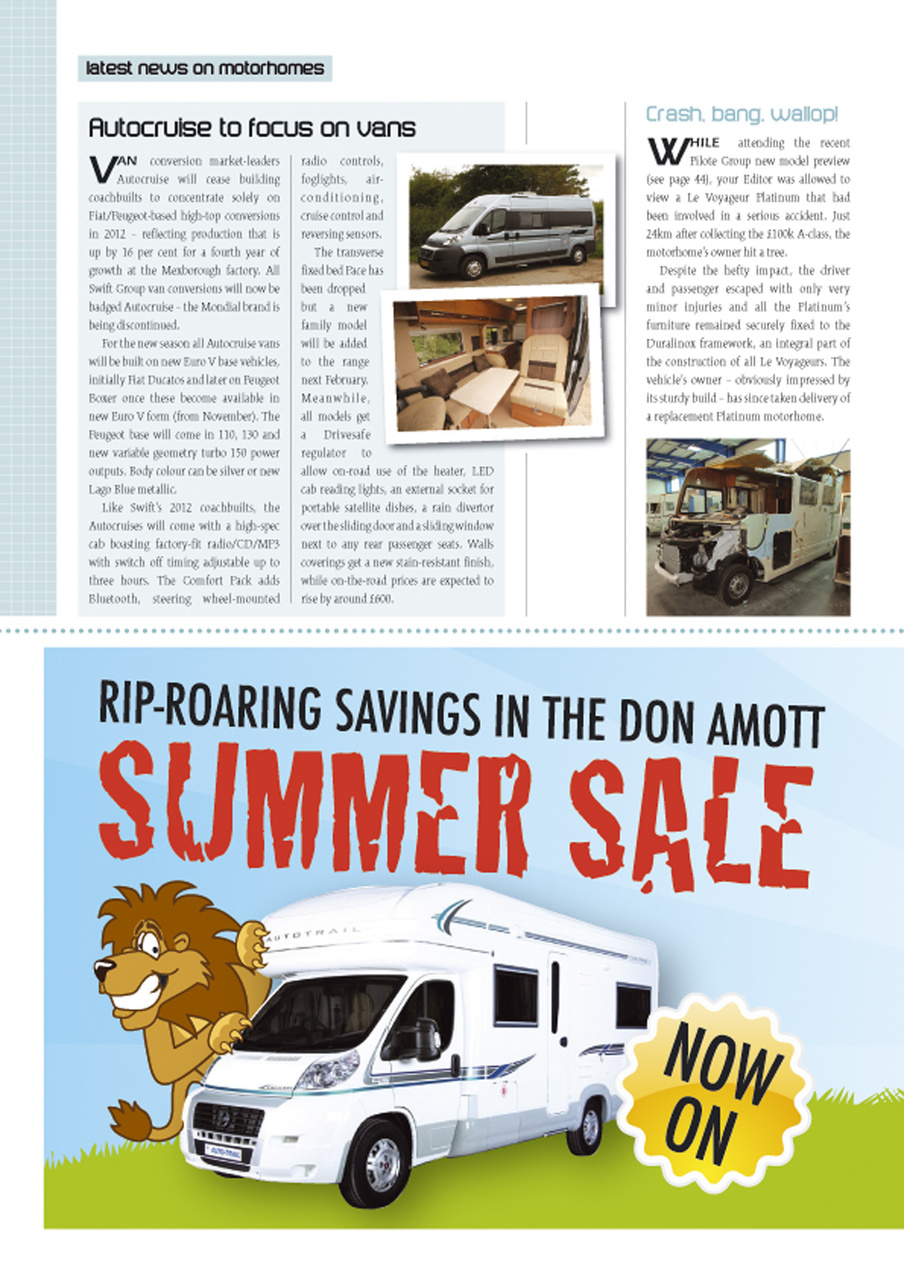 What Motorhome magazine Preview Pages
