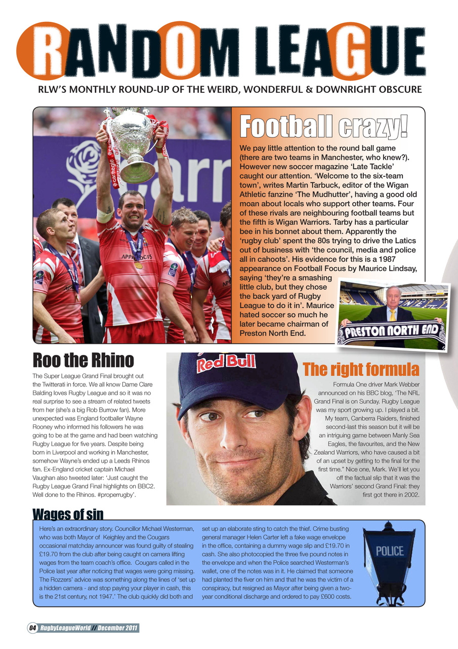 Rugby League World Preview Pages