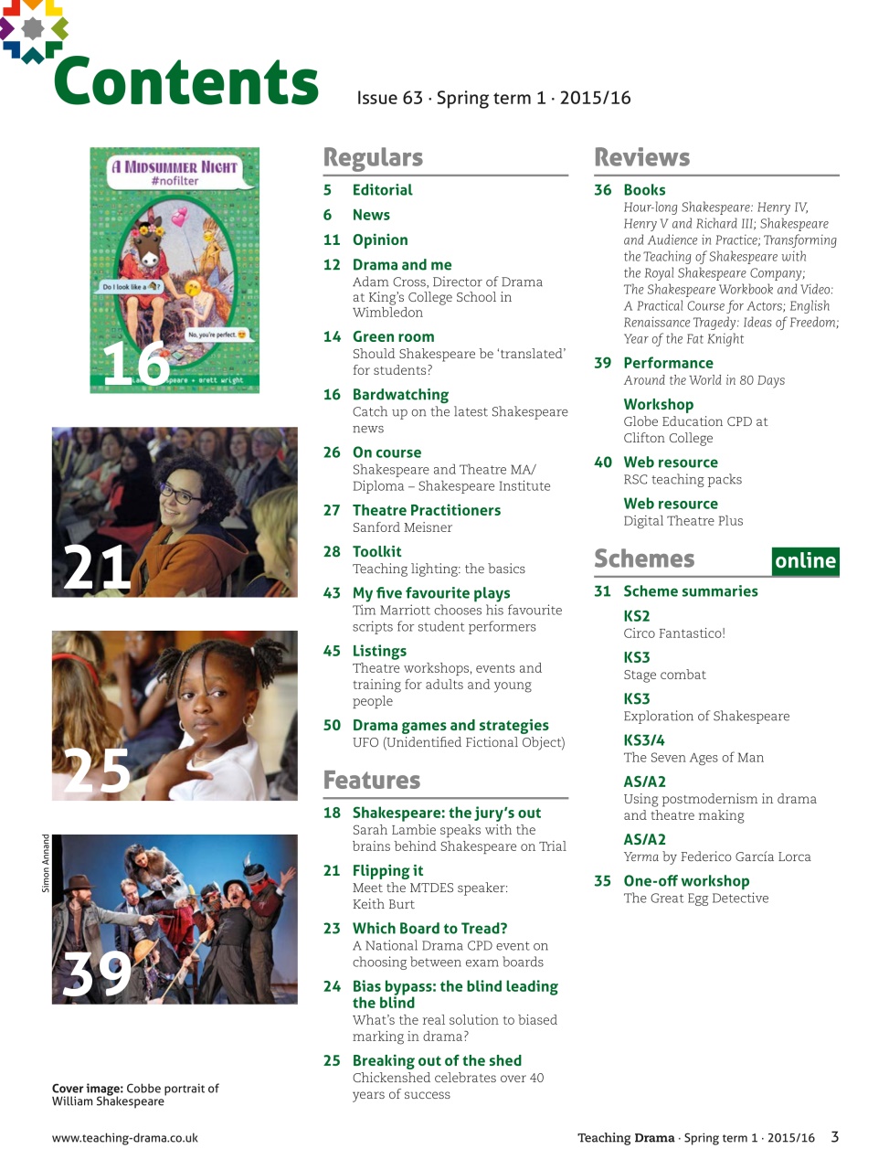 Drama and Theatre Preview Pages