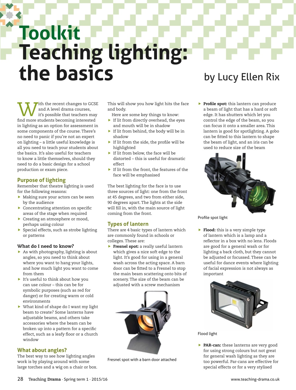 Drama and Theatre Preview Pages