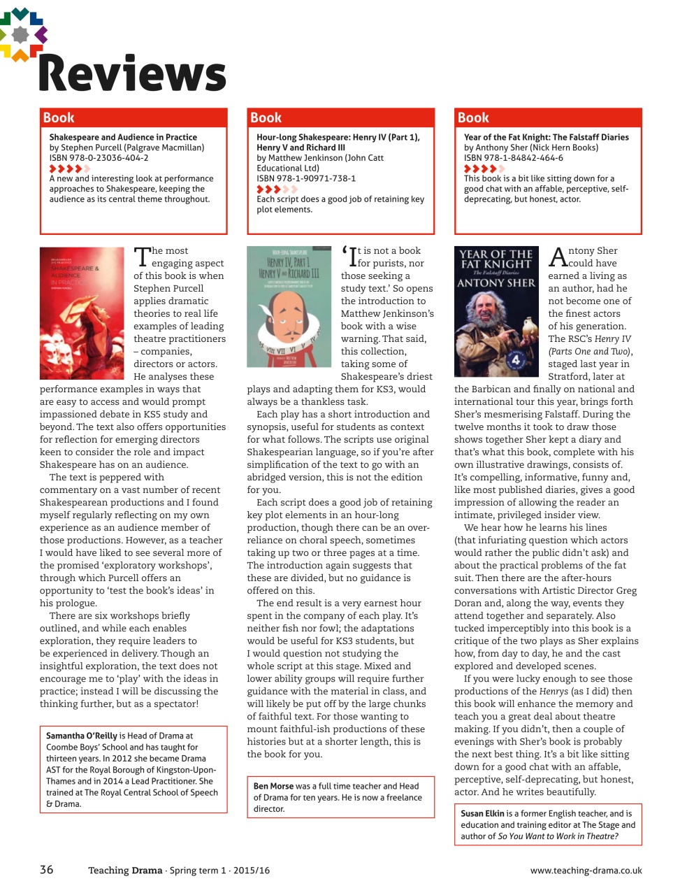 Drama and Theatre Preview Pages