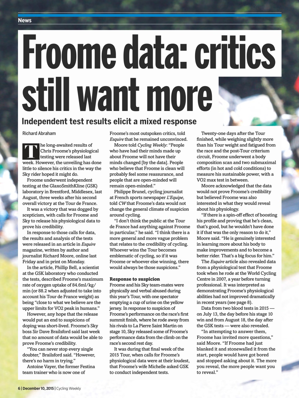 Cycling Weekly Preview Pages