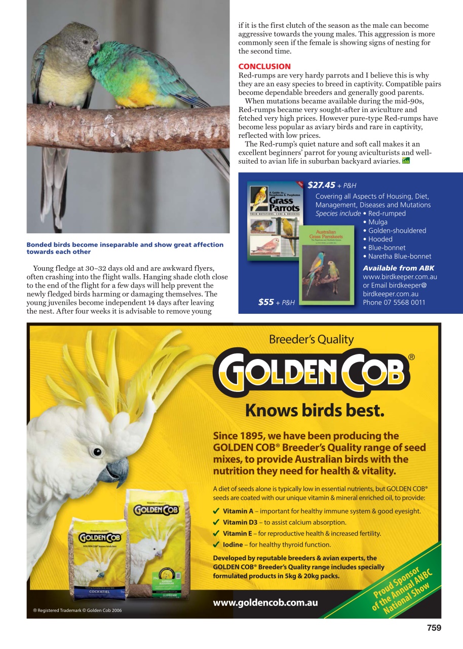Australian Birdkeeper Magazine Preview Pages