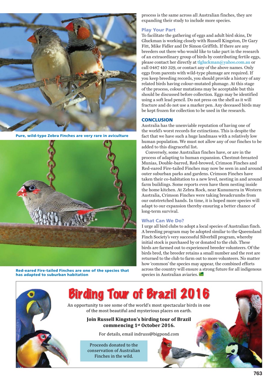 Australian Birdkeeper Magazine Preview Pages