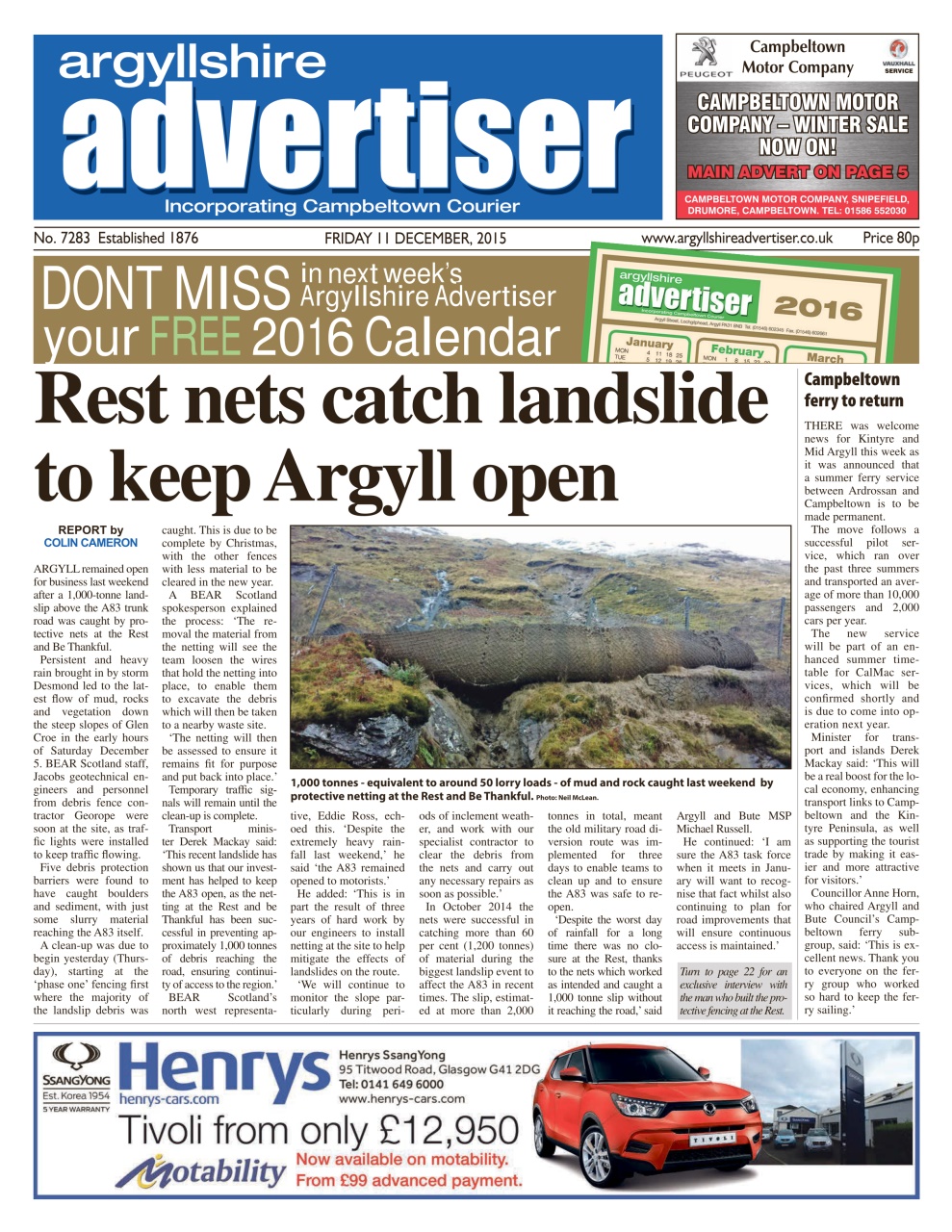 Argyllshire Advertiser Preview Pages