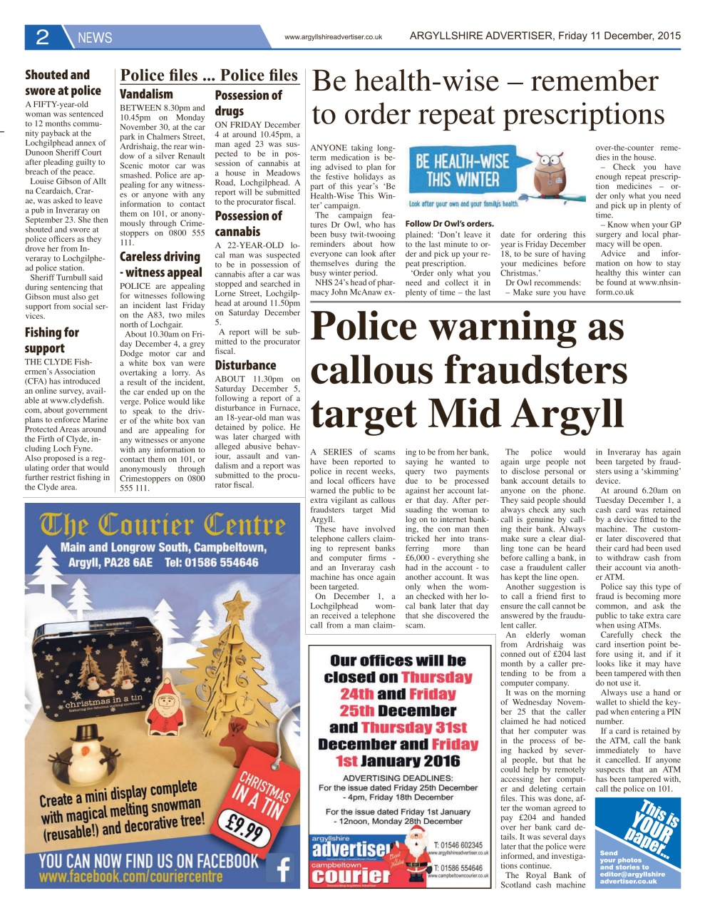 Argyllshire Advertiser Preview Pages