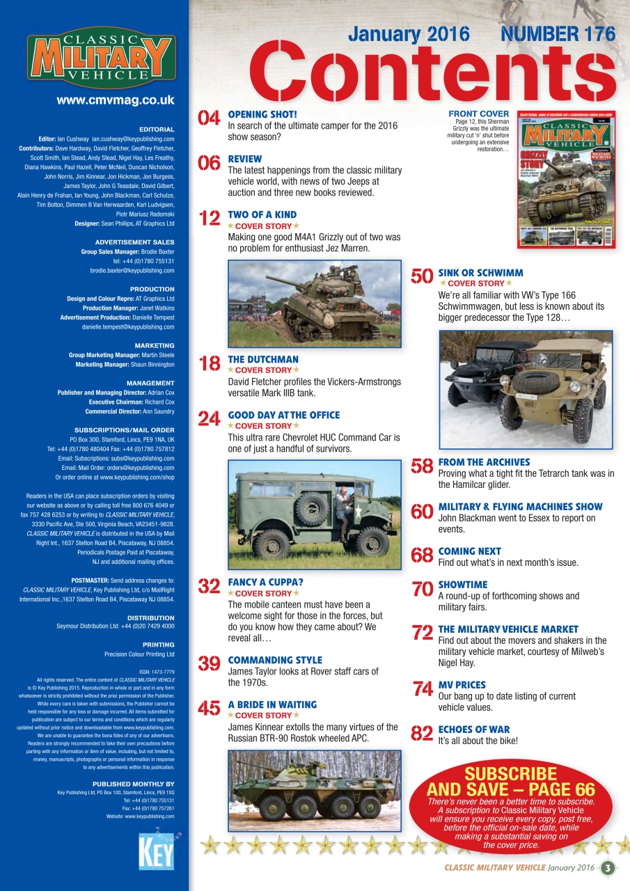Classic Military Vehicle Preview Pages