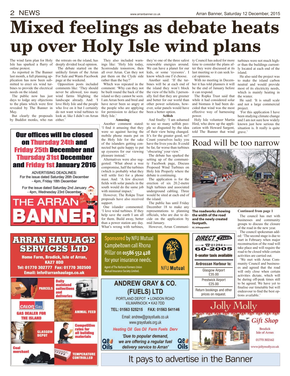 Arran Banner Preview Pages