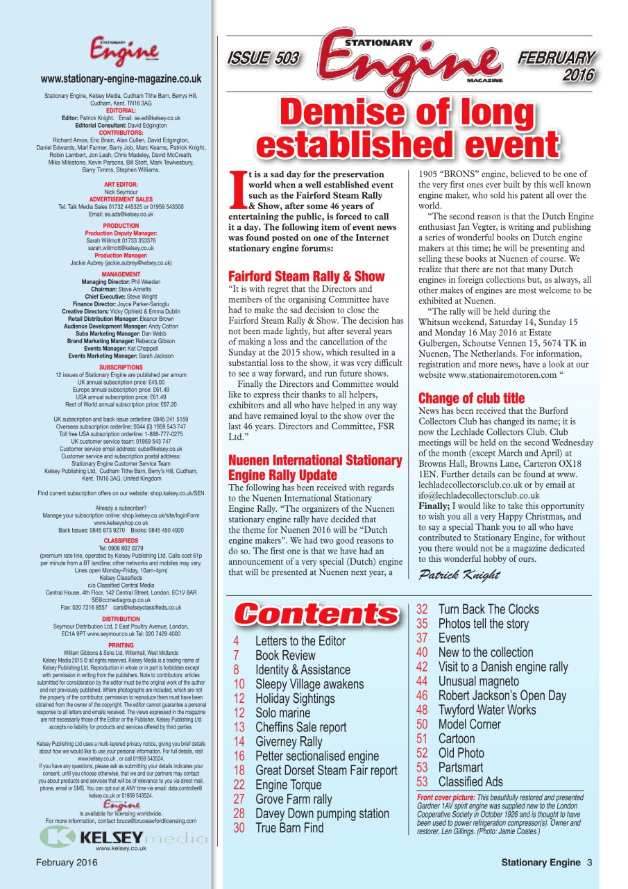 Stationary Engine Preview Pages