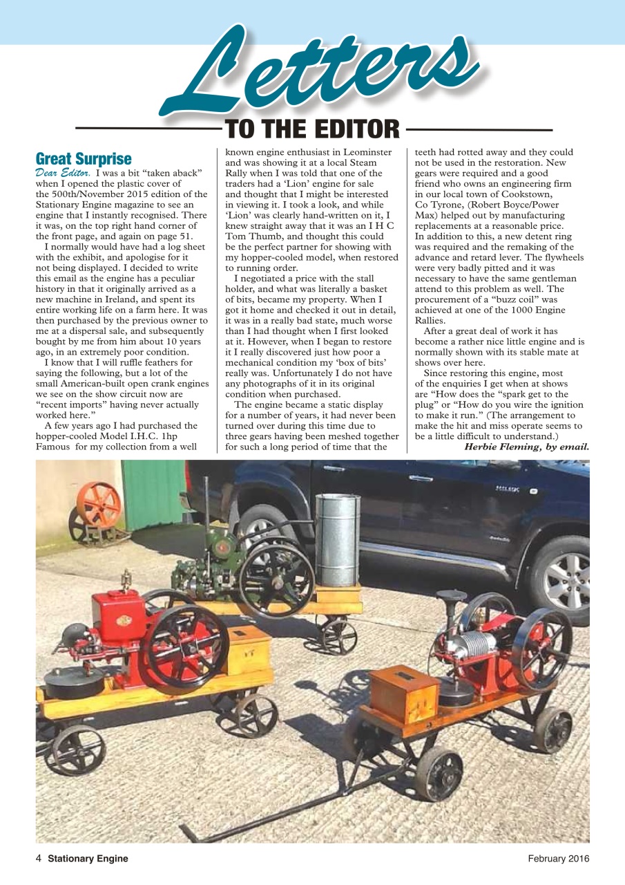 Stationary Engine Preview Pages