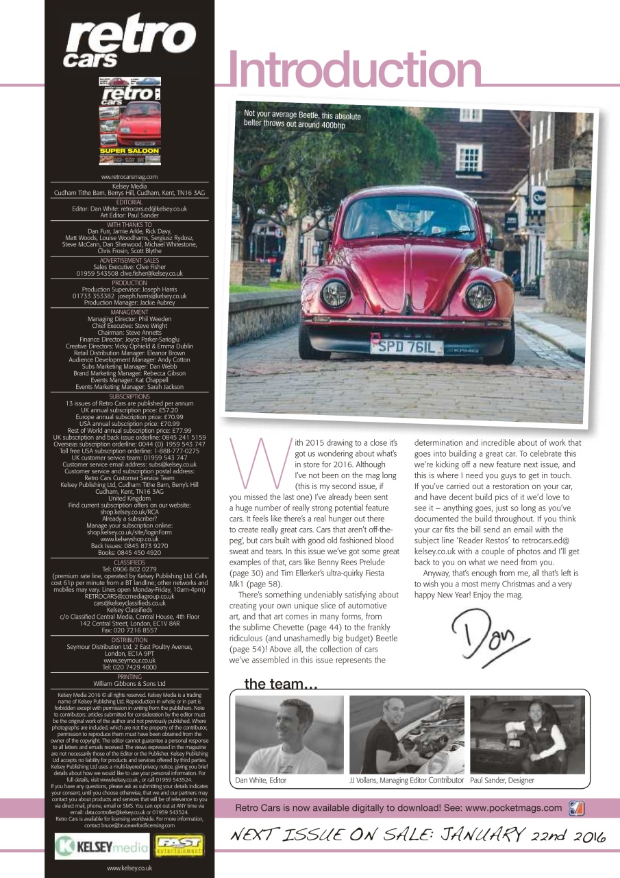 Retro Cars Preview Pages