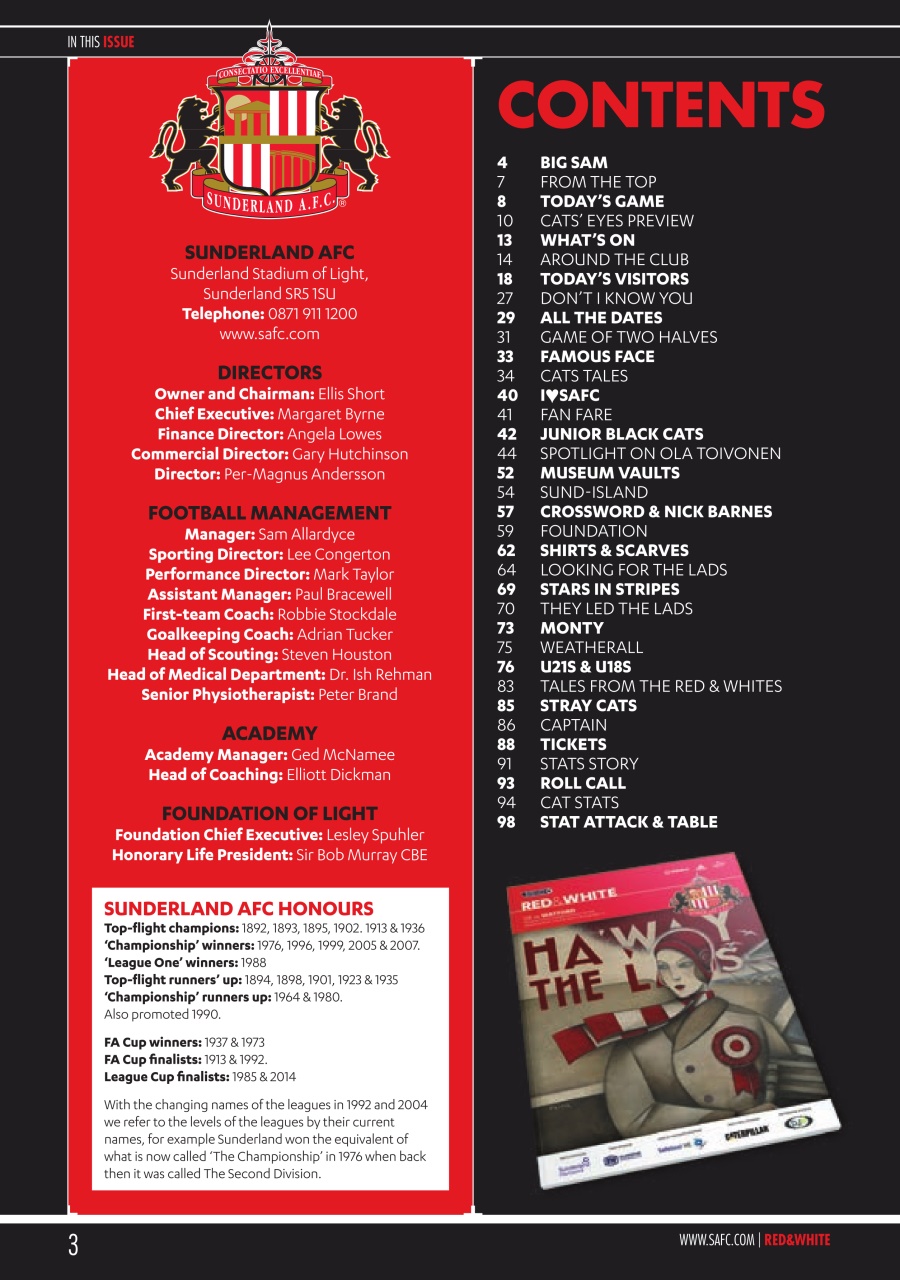 Sunderland FC Preview Pages