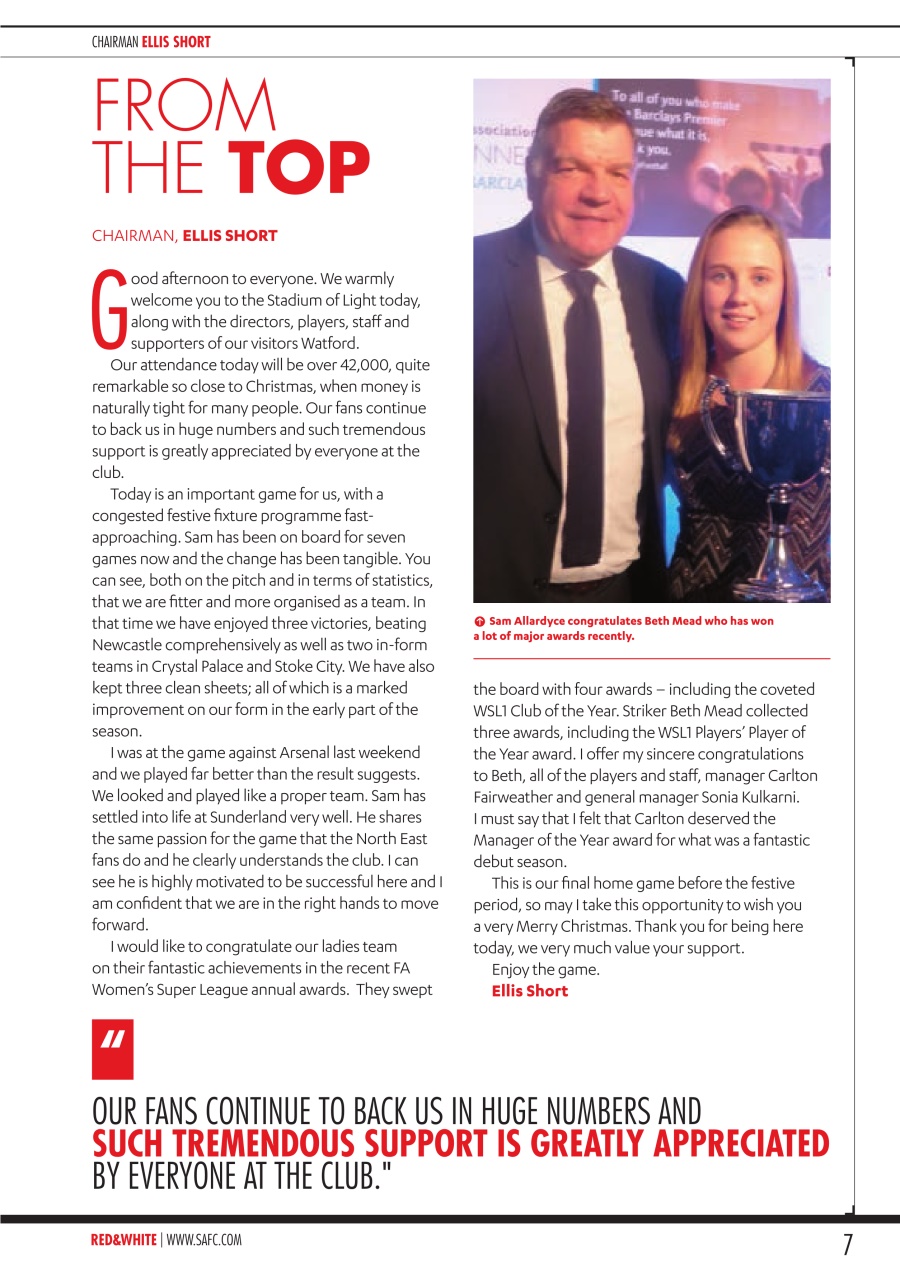 Sunderland FC Preview Pages