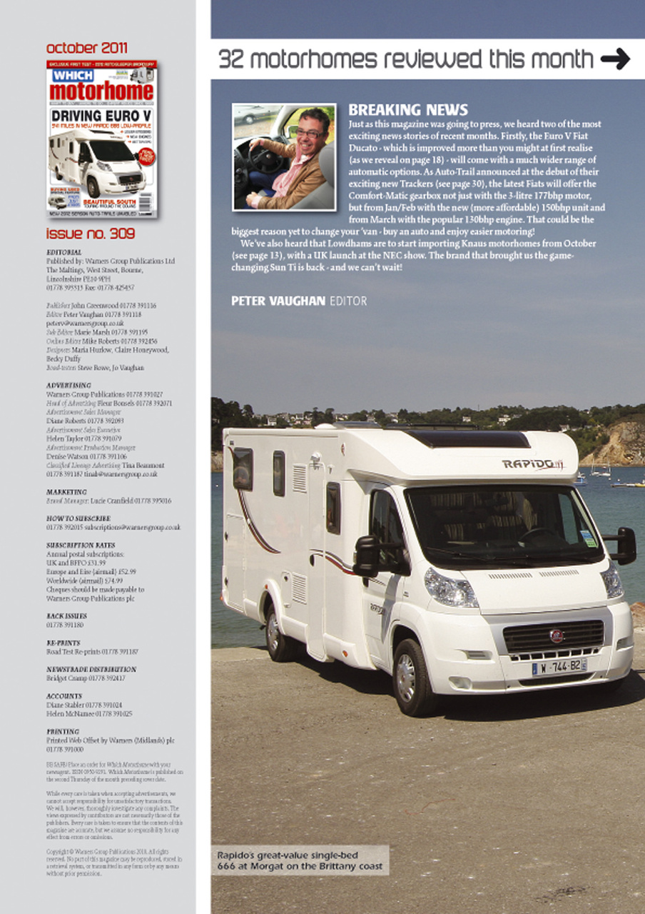 What Motorhome magazine Preview Pages
