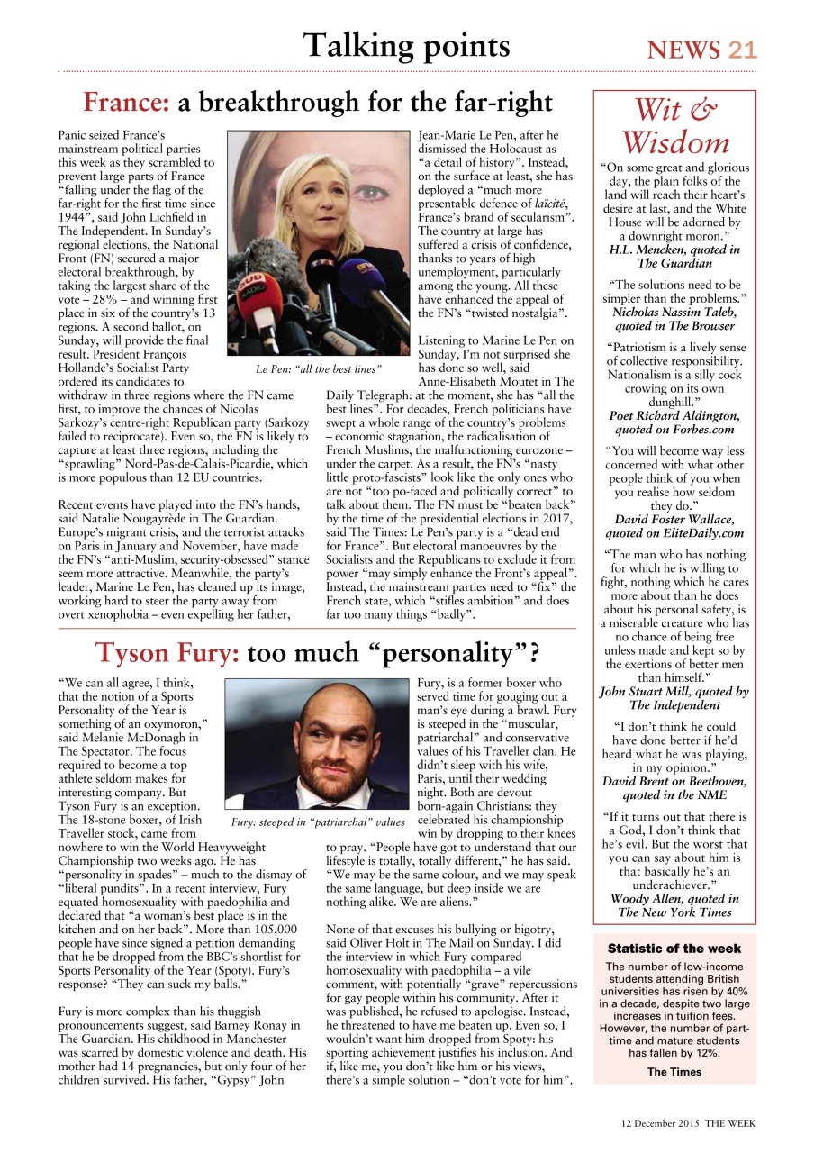 The Week Preview Pages