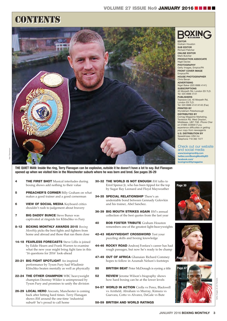 Boxing Monthly Preview Pages