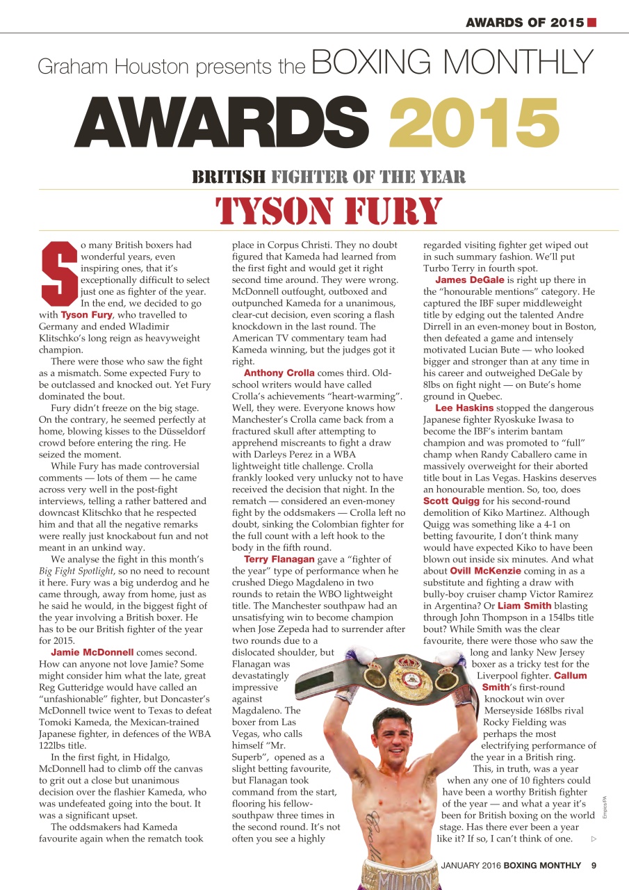 Boxing Monthly Preview Pages