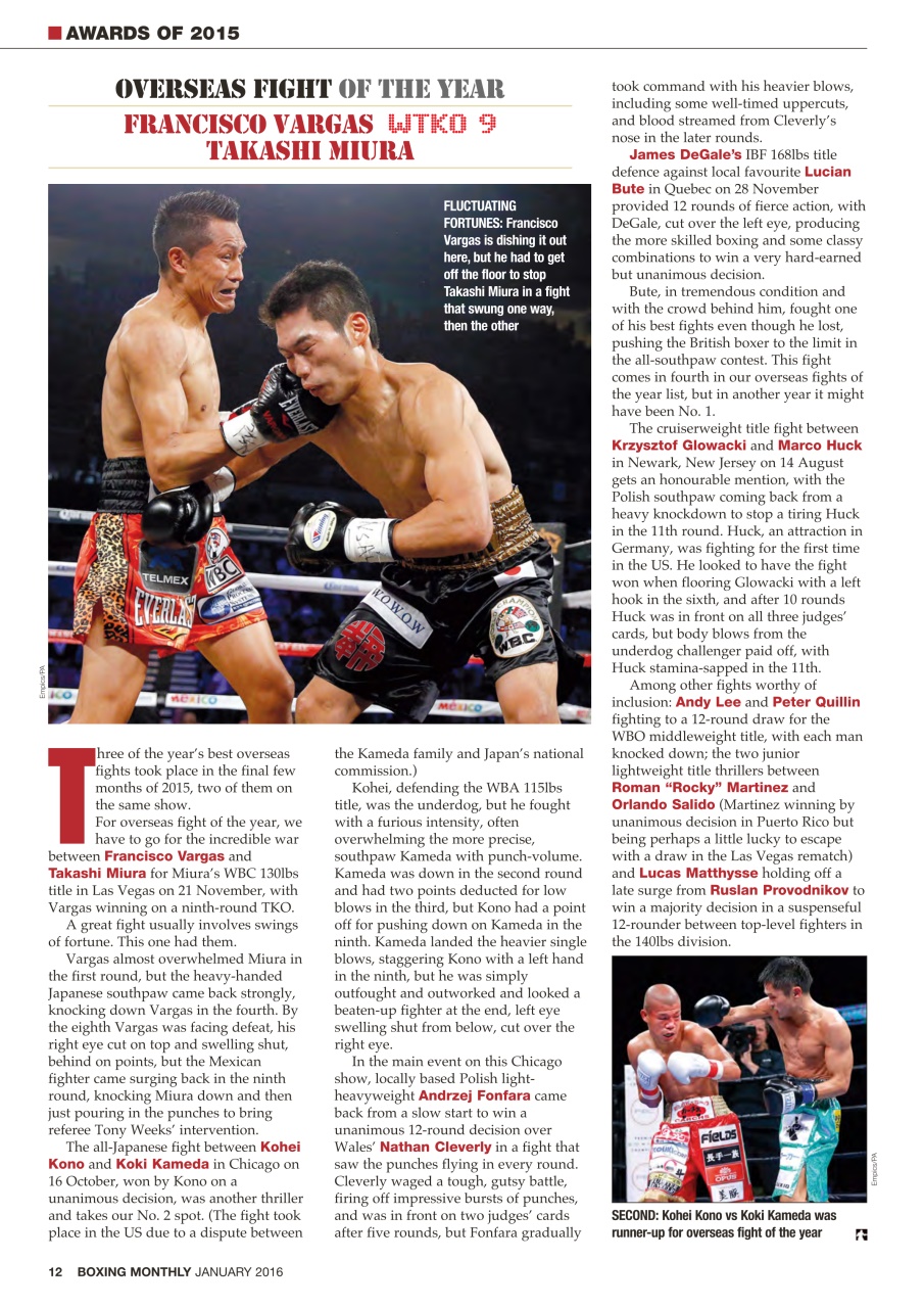 Boxing Monthly Preview Pages