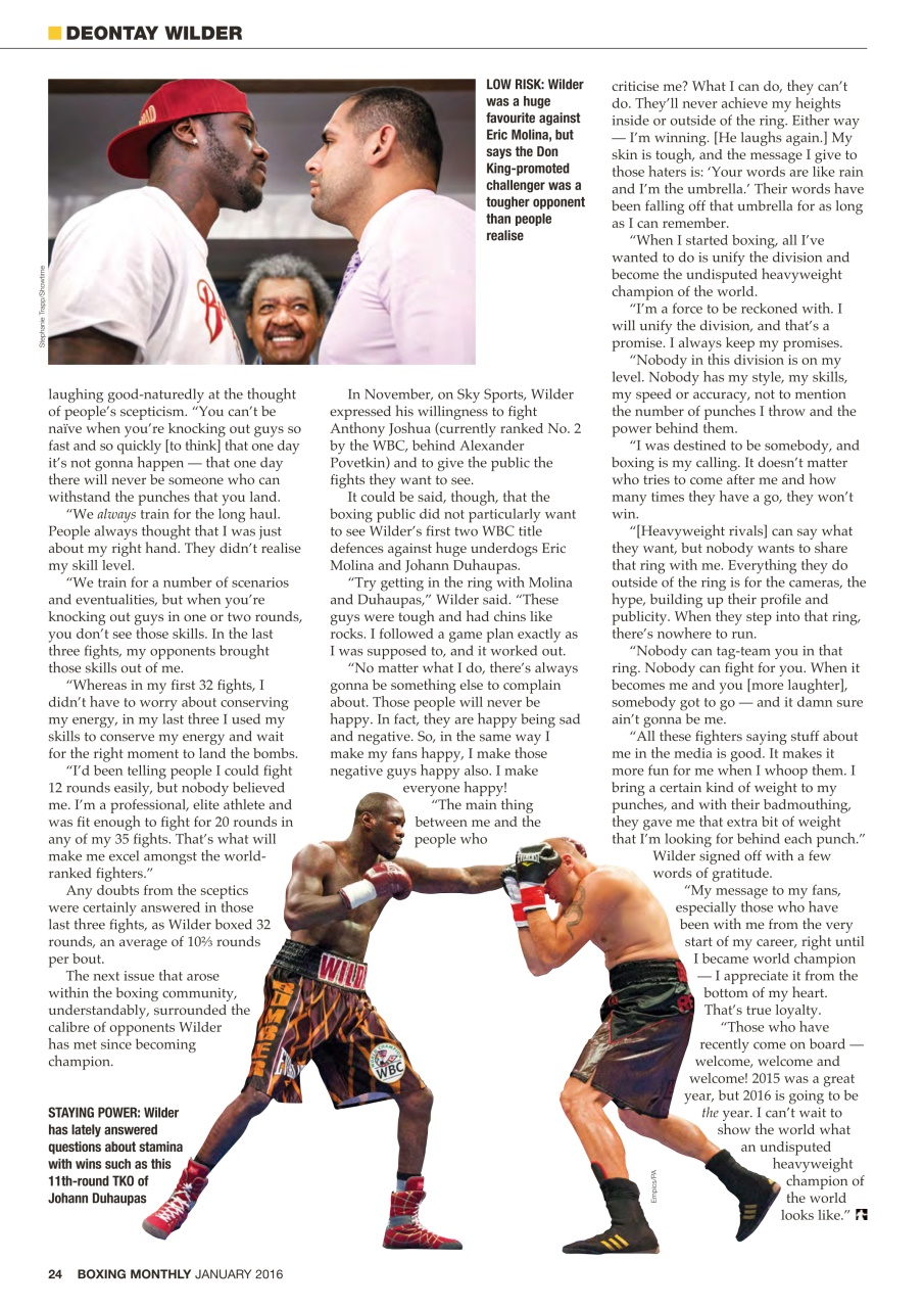 Boxing Monthly Preview Pages