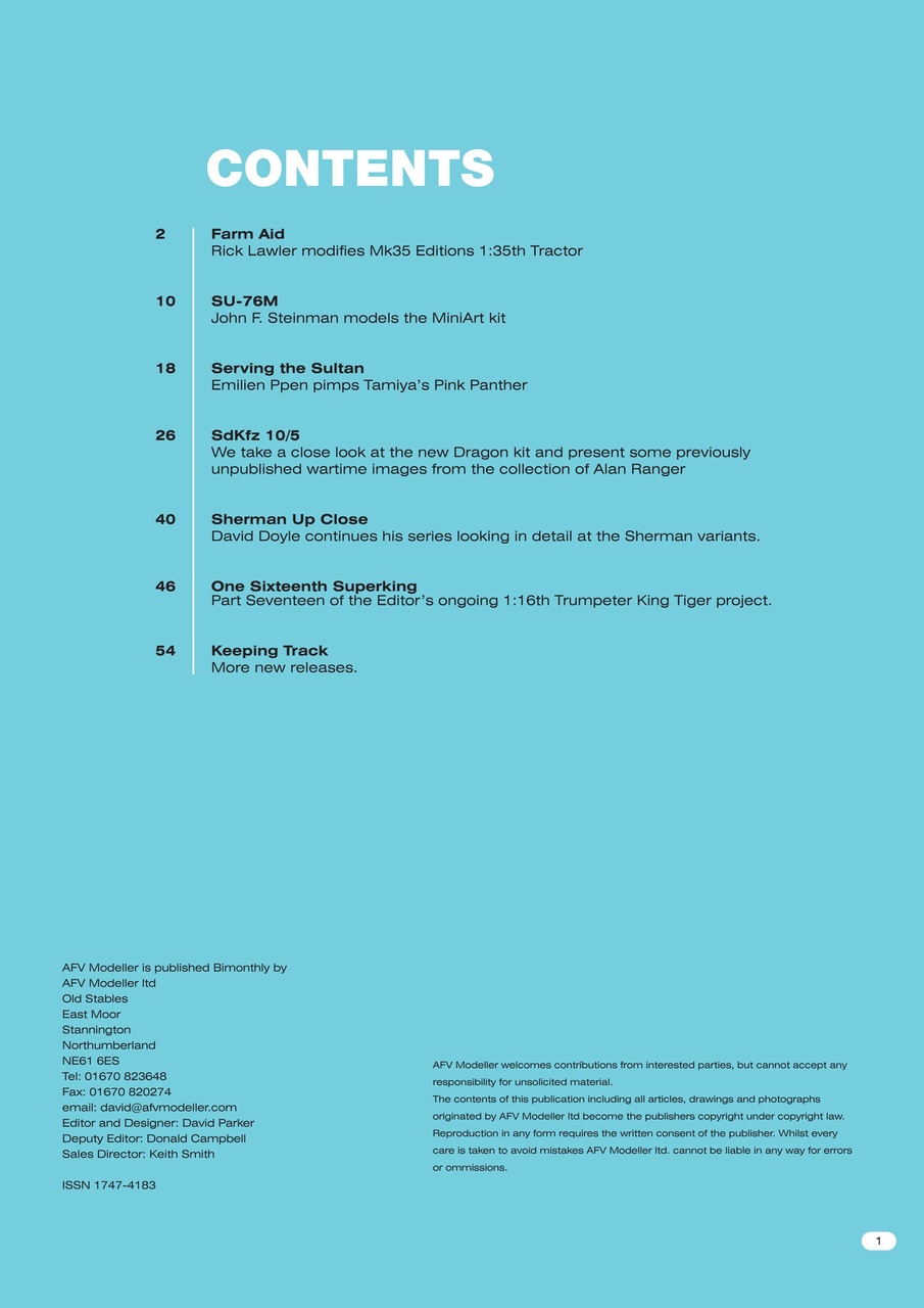 Meng AFV Modeller Preview Pages