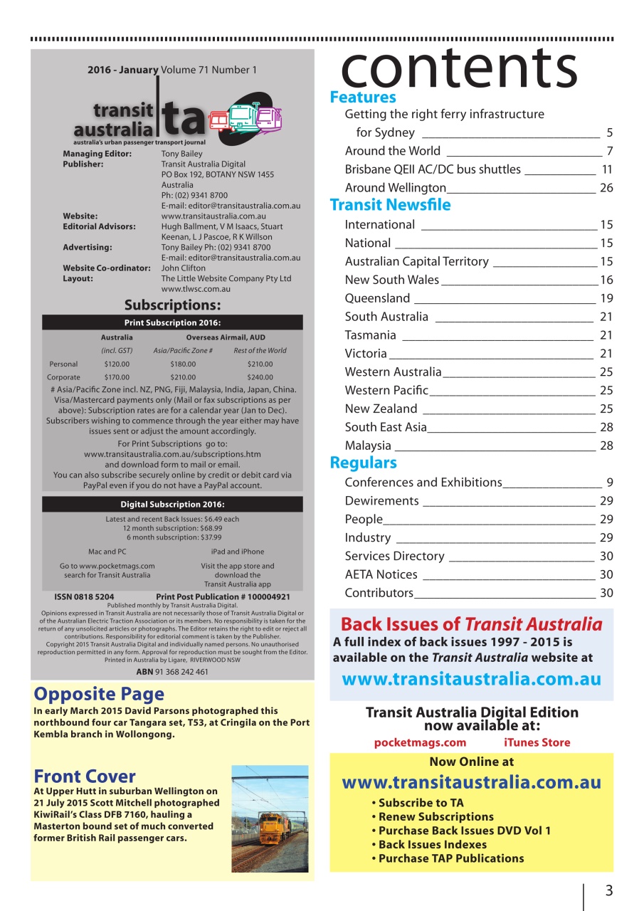 Transit Australia Preview Pages