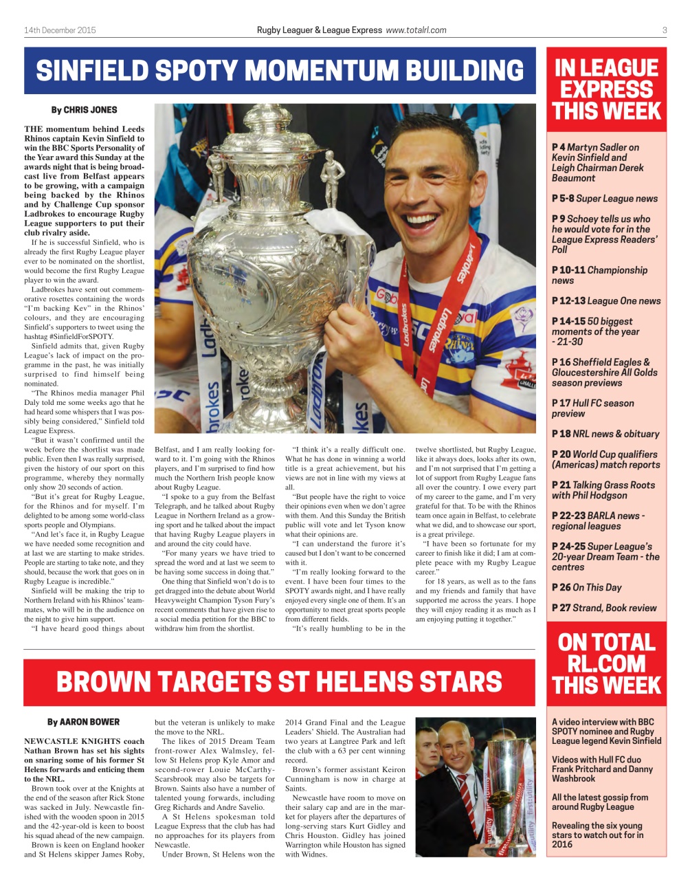 League Express Preview Pages