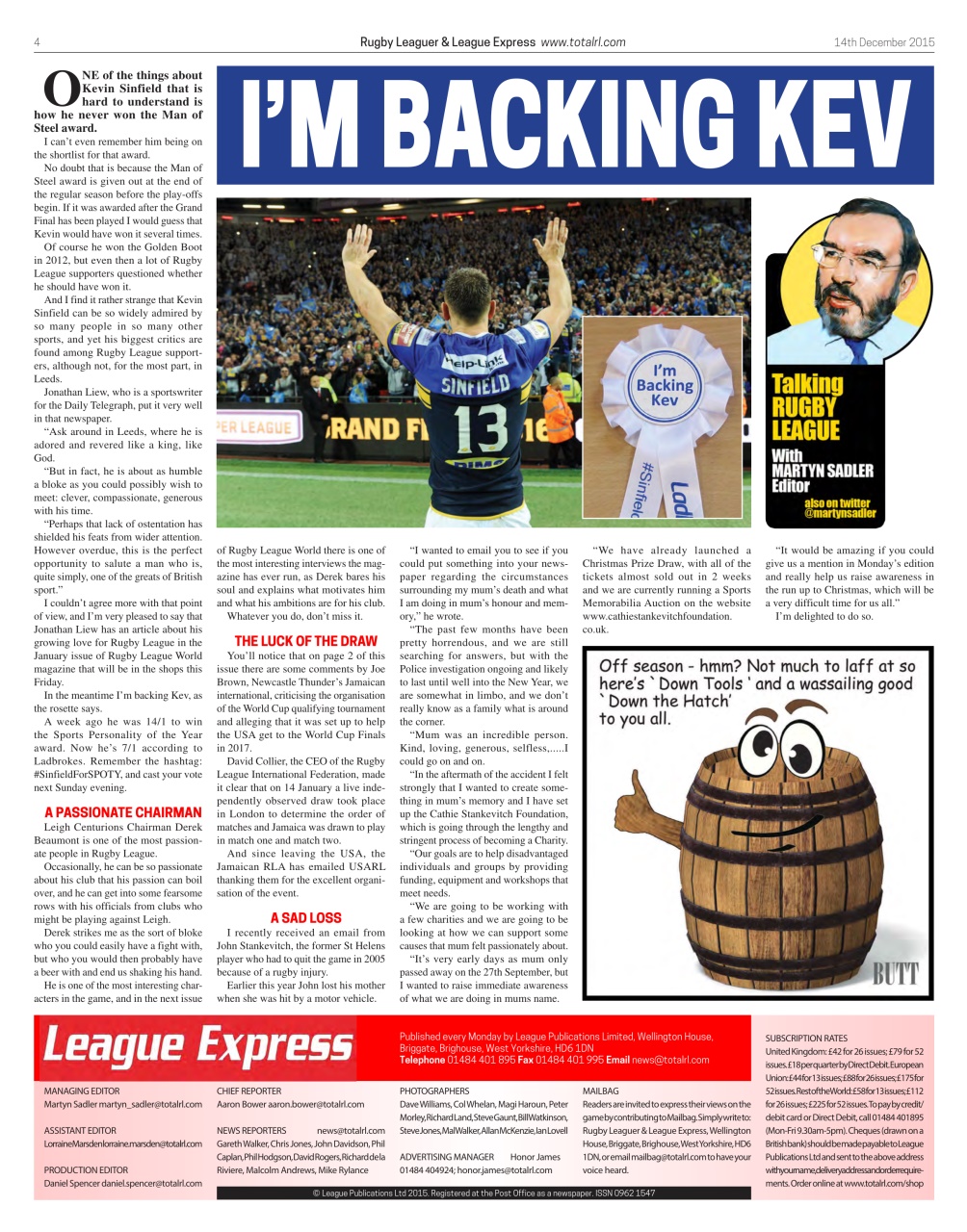 League Express Preview Pages