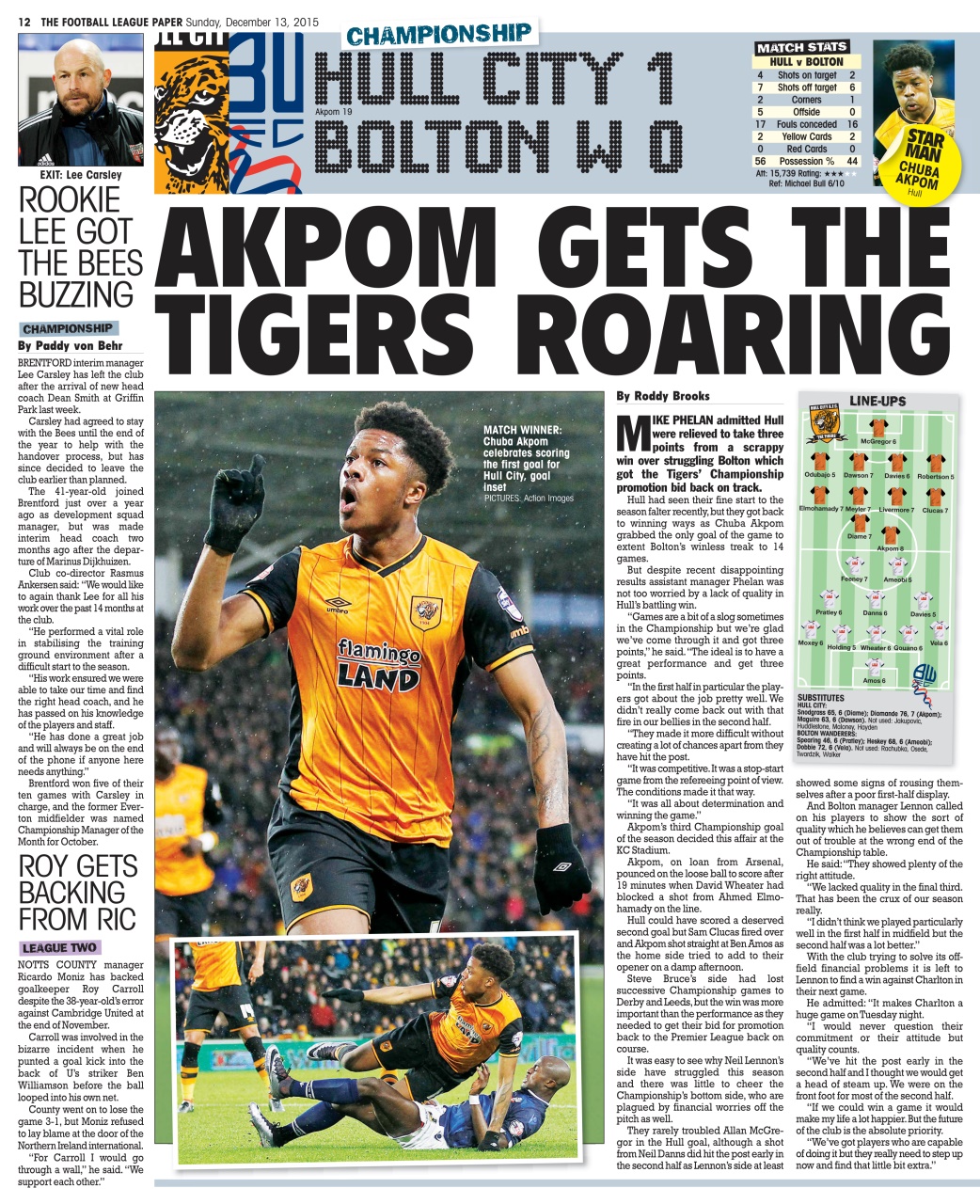 The Football League Paper Preview Pages