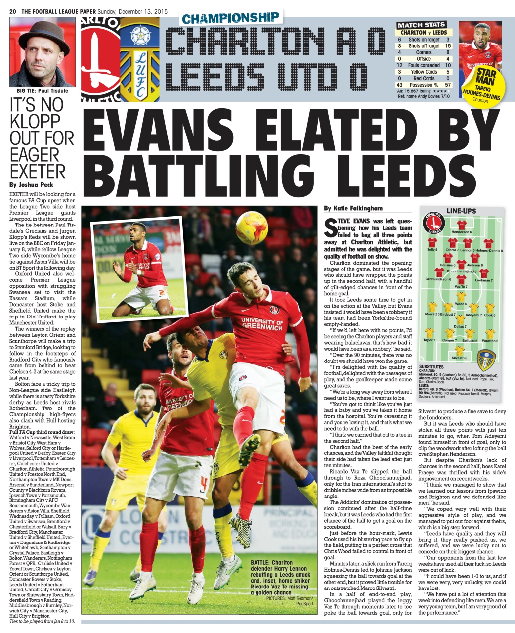 The Football League Paper Preview Pages