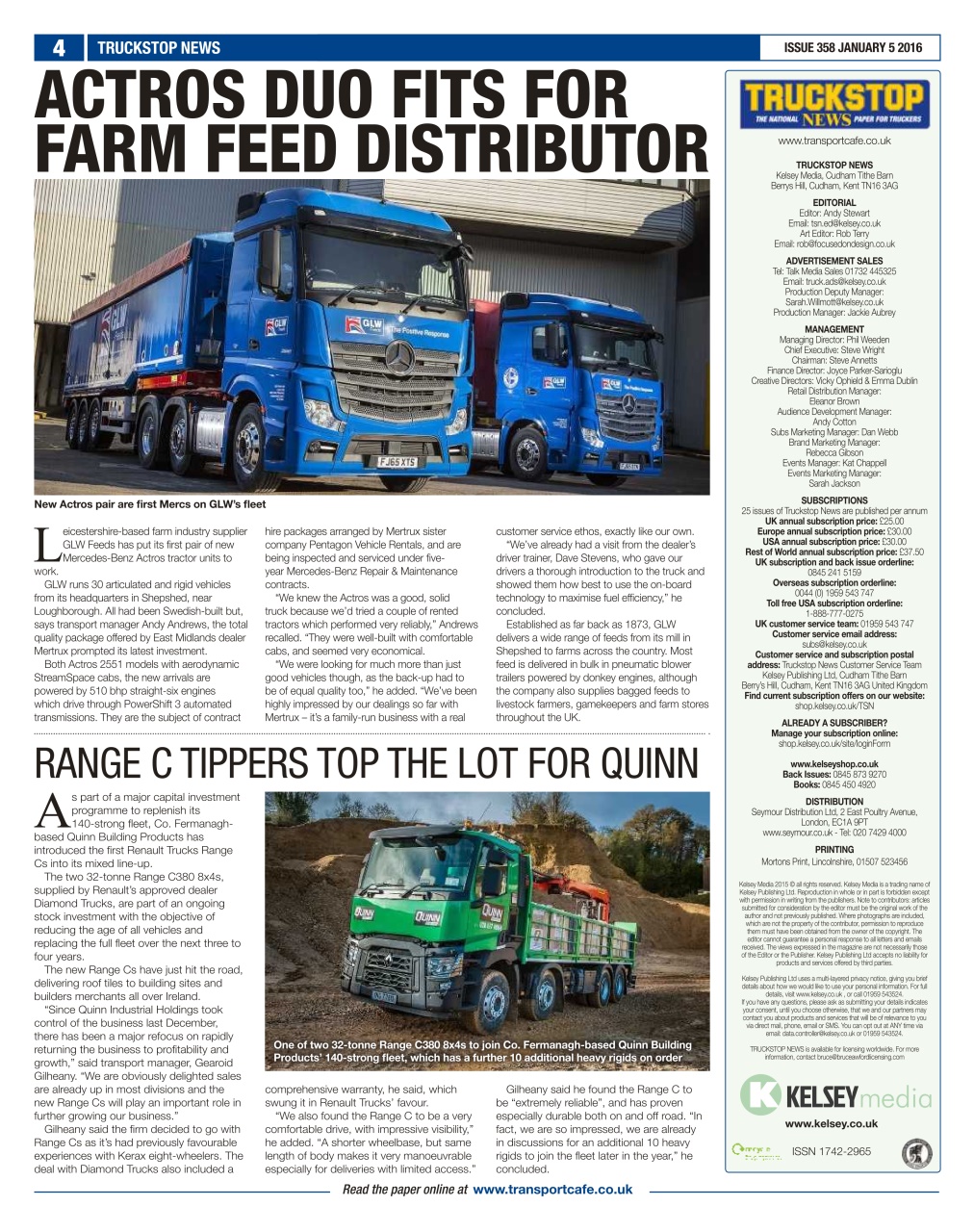 Truckstop News Preview Pages