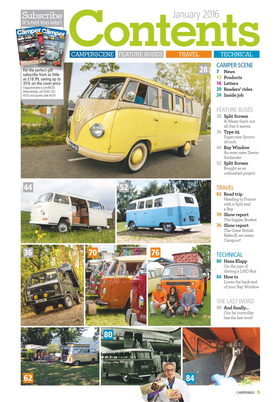 VW Camper Preview Pages