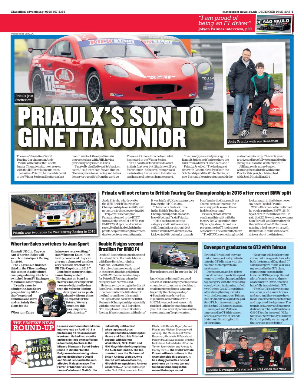Motorsport News Preview Pages