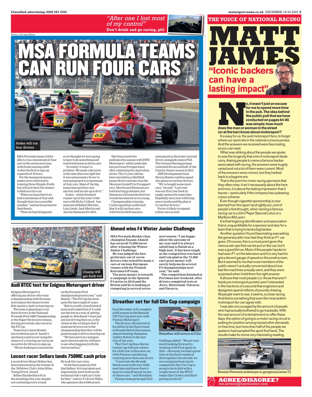 Motorsport News Preview Pages