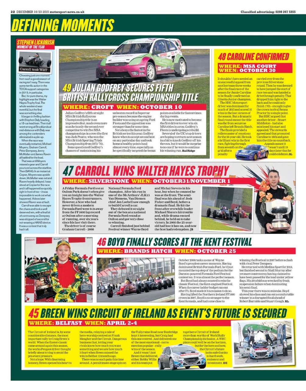 Motorsport News Preview Pages