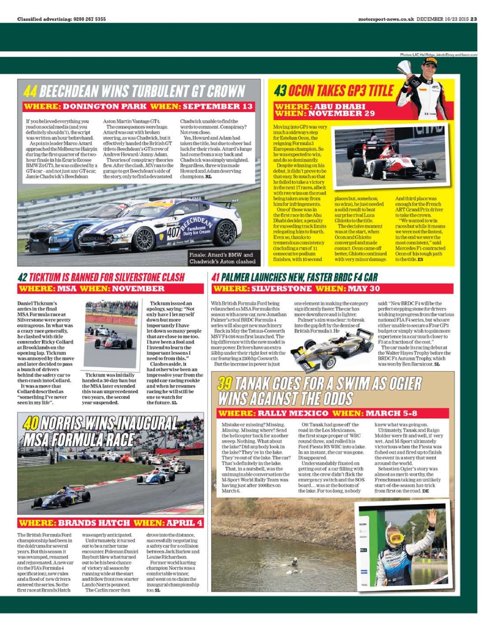 Motorsport News Preview Pages