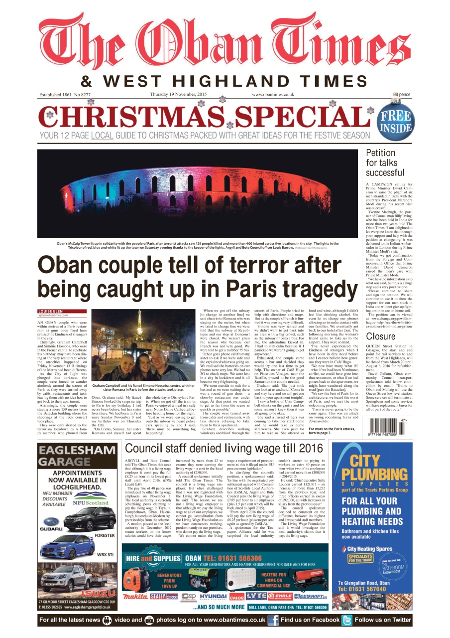 The Oban Times & Lochaber Times Preview Pages