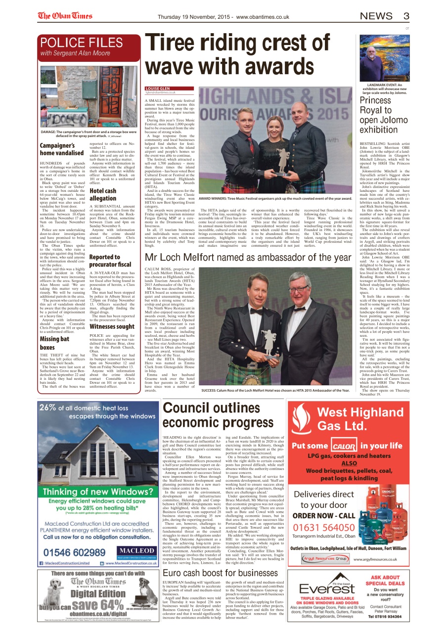 The Oban Times & Lochaber Times Preview Pages